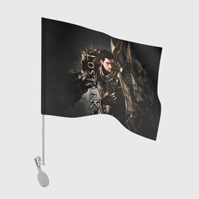 Флаг для автомобиля с принтом LOST ARK Warlord в Санкт-Петербурге, 100% полиэстер | Размер: 30*21 см | action rpg | lost ark | warlord | ассасин | воин | герои | игры | лост арк | маг | персонажи | стрелок
