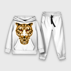 Детский костюм 3D (с толстовкой) с принтом Тигр с классным и уникальным дизайном в крутом стиле. Символ 2022 года. Это будет ваш талисман. в Санкт-Петербурге,  |  | белый | белый тигр | большая кошка | гато | глаза | животное | зверь | король | кошка | кошки | лев | лицо | пантера | портрет | разноцветный | серия | тигер | тигр | тигре | тигры | хищник