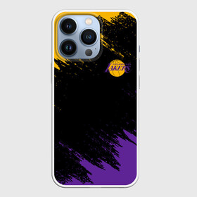 Чехол для iPhone 13 Pro с принтом LAKERS БРЫЗГИ КРАСОК в Санкт-Петербурге,  |  | america | basketball | colors | kobe bryant | la | la lakers | lakers | los angeles lakers | nba | paints | usa | баскетбол | брызги | брызги красок | кобе брайант | краски | лос анджелес лейкерс | нба | сша