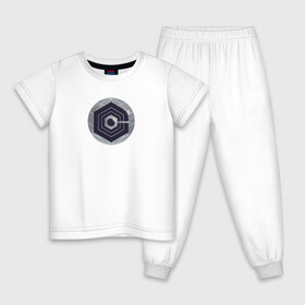 Детская пижама хлопок с принтом Логотип Cognito Inc в Санкт-Петербурге, 100% хлопок |  брюки и футболка прямого кроя, без карманов, на брюках мягкая резинка на поясе и по низу штанин
 | глобус | знак | корпорация | круг | логотип