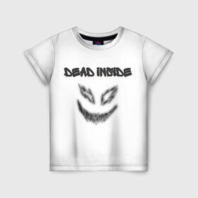Детская футболка 3D с принтом Zxc Smile в Санкт-Петербурге, 100% гипоаллергенный полиэфир | прямой крой, круглый вырез горловины, длина до линии бедер, чуть спущенное плечо, ткань немного тянется | dead inside | demon | depression | dota 2 | drain | phonk | smile | tilted | zxc | zxcursed