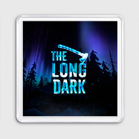 Магнит 55*55 с принтом The Long Dark Logo в Санкт-Петербурге, Пластик | Размер: 65*65 мм; Размер печати: 55*55 мм | Тематика изображения на принте: alaska | long dark | the long dark | аляска | выживание | длинная тьма | долгая тьма | игра long dark