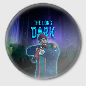 Значок с принтом The Long Dark Will Mackenzie в Санкт-Петербурге,  металл | круглая форма, металлическая застежка в виде булавки | Тематика изображения на принте: long dark | the long dark | will mackenzie | длинная тьма | долгая тьма | игра long dark | уилл маккензи