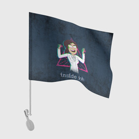 Флаг для автомобиля с принтом Ридли Cognito Inc в Санкт-Петербурге, 100% полиэстер | Размер: 30*21 см | глюк | девушка | знак | персонаж | треугольник