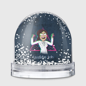Игрушка Снежный шар с принтом Ридли Cognito Inc в Санкт-Петербурге, Пластик | Изображение внутри шара печатается на глянцевой фотобумаге с двух сторон | глюк | девушка | знак | персонаж | треугольник