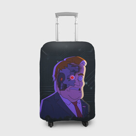 Чехол для чемодана 3D с принтом Робо Президент в Санкт-Петербурге, 86% полиэфир, 14% спандекс | двустороннее нанесение принта, прорези для ручек и колес | глаз | зло | надпись | президент | робот