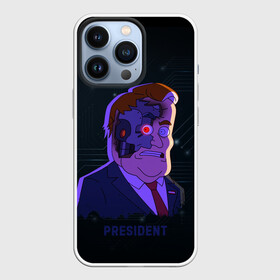 Чехол для iPhone 13 Pro с принтом Робо Президент в Санкт-Петербурге,  |  | глаз | зло | надпись | президент | робот