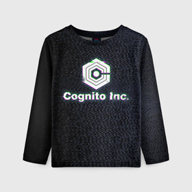 Детский лонгслив 3D с принтом Экран Cognito Inc в Санкт-Петербурге, 100% полиэстер | длинные рукава, круглый вырез горловины, полуприлегающий силуэт
 | Тематика изображения на принте: знак | лого | надпись | помехи | экран