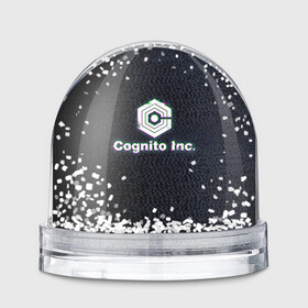 Игрушка Снежный шар с принтом Экран Cognito Inc в Санкт-Петербурге, Пластик | Изображение внутри шара печатается на глянцевой фотобумаге с двух сторон | знак | лого | надпись | помехи | экран
