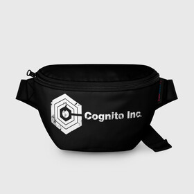 Поясная сумка 3D с принтом Logo Cognito Inc в Санкт-Петербурге, 100% полиэстер | плотная ткань, ремень с регулируемой длиной, внутри несколько карманов для мелочей, основное отделение и карман с обратной стороны сумки застегиваются на молнию | знак | корпорация | логотип | надпись | название