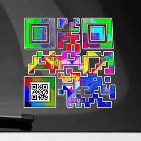 Наклейка на автомобиль с принтом Color QR в Санкт-Петербурге, ПВХ |  | Тематика изображения на принте: coronavirus | covid | covid19 | qr code | qr код | sputnik | вакцина | вакцинация | вирус | здоровье | изоляция | иммунитет | карантин | ковид | код | корона | коронавирус | маркировка | маска | матрица | п | пандемия