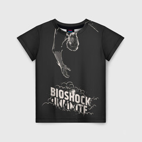 Детская футболка 3D с принтом Букер идёт ко дну в Санкт-Петербурге, 100% гипоаллергенный полиэфир | прямой крой, круглый вырез горловины, длина до линии бедер, чуть спущенное плечо, ткань немного тянется | bioshock | bioshok | game | games | биошок | игра | игры