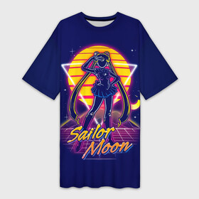 Платье-футболка 3D с принтом Сейлор Мун космос в Санкт-Петербурге,  |  | sailor moon | аниме | банни цукино | вечная сейлор мун | войны в мотросках | луна в мотроске | лунная призма | манга | неокоролева серенити | сейлор космос | сейлор мун | сейлормун | супер 
