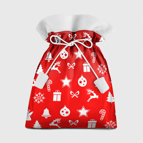 Подарочный 3D мешок с принтом Новогодний узор красный градиент в Санкт-Петербурге, 100% полиэстер | Размер: 29*39 см | 2022 | happy new year | merry christmas | год тигра | зима близко | нг | новогодний | новогодняя символика | новый год | новый год 2022 | рождество | символ 2022 года | снег | снежинки