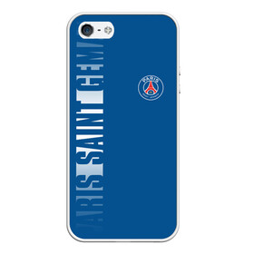 Чехол для iPhone 5/5S матовый с принтом PSG PARIS SAINT GERMAIN WHITE LINE SPORT в Санкт-Петербурге, Силикон | Область печати: задняя сторона чехла, без боковых панелей | paris saint germain | psg | saint | sport | париж | псг | псж | спорт | футбол