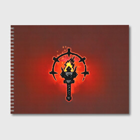 Альбом для рисования с принтом Darkest Dungeon Факел в Санкт-Петербурге, 100% бумага
 | матовая бумага, плотность 200 мг. | darkest dungeon | fire | flame | torch | огонь | пламя | темнейшее подземелье | темное подземелье