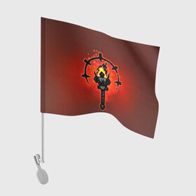 Флаг для автомобиля с принтом Darkest Dungeon Факел в Санкт-Петербурге, 100% полиэстер | Размер: 30*21 см | darkest dungeon | fire | flame | torch | огонь | пламя | темнейшее подземелье | темное подземелье