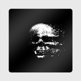 Магнит виниловый Квадрат с принтом Skulls glitch в Санкт-Петербурге, полимерный материал с магнитным слоем | размер 9*9 см, закругленные углы | dark | fashion | glitch | hype | skull | глитч | мода | тёмный | хайп | череп