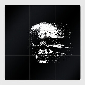 Магнитный плакат 3Х3 с принтом Skulls glitch в Санкт-Петербурге, Полимерный материал с магнитным слоем | 9 деталей размером 9*9 см | dark | fashion | glitch | hype | skull | глитч | мода | тёмный | хайп | череп