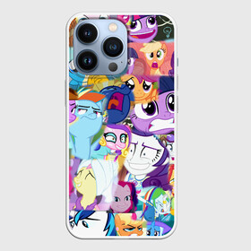 Чехол для iPhone 13 Pro с принтом My Little Pony Персонажи в Санкт-Петербурге,  |  | Тематика изображения на принте: friendship is magic | mlp | my little pony | pinky pie | pony | spike | swag | sweaty ba | дружба | искорка | крошка бель | литл пони | маленькие пони | мой маленький пони | мульфтфильм | пони | поняши | поняшки | сва