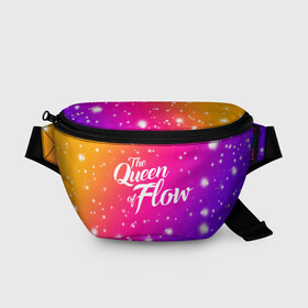 Поясная сумка 3D с принтом QUEEN FLOW   КОРОЛЕВА ПОТОКА   STAR GRADIENT в Санкт-Петербурге, 100% полиэстер | плотная ткань, ремень с регулируемой длиной, внутри несколько карманов для мелочей, основное отделение и карман с обратной стороны сумки застегиваются на молнию | netflix | queen flow | королева потока | нетфликс | сериал | супергерой | фильмы