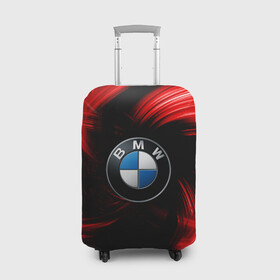 Чехол для чемодана 3D с принтом BMW RED BEAST в Санкт-Петербурге, 86% полиэфир, 14% спандекс | двустороннее нанесение принта, прорези для ручек и колес | autosport | bmw | motorsport | авто | автоспорт | бмв | в тренде | красный | машина | подарок | популярое | рекомендации | спорт