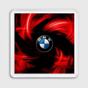 Магнит 55*55 с принтом BMW RED BEAST в Санкт-Петербурге, Пластик | Размер: 65*65 мм; Размер печати: 55*55 мм | autosport | bmw | motorsport | авто | автоспорт | бмв | в тренде | красный | машина | подарок | популярое | рекомендации | спорт
