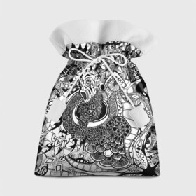 Подарочный 3D мешок с принтом Черно белый треш в Санкт-Петербурге, 100% полиэстер | Размер: 29*39 см | Тематика изображения на принте: абстракция | пестрый | узор | черно белое | яркий