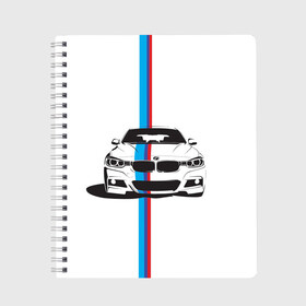 Тетрадь с принтом BMW | WILD BEAST в Санкт-Петербурге, 100% бумага | 48 листов, плотность листов — 60 г/м2, плотность картонной обложки — 250 г/м2. Листы скреплены сбоку удобной пружинной спиралью. Уголки страниц и обложки скругленные. Цвет линий — светло-серый
 | Тематика изображения на принте: bmw | e34 | e36 | m style | sport | x3 | x5 | x6 | x7 | авто | автомобиль | автоспорт | беха | бмв | бумер | в топе | как у всех | м пакет | рекомендации | спорт | хочу