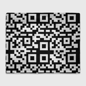 Плед 3D с принтом qr code куаркод в Санкт-Петербурге, 100% полиэстер | закругленные углы, все края обработаны. Ткань не мнется и не растягивается | Тематика изображения на принте: covid | qr code | антикороновирус | ковид | куаркод | привика