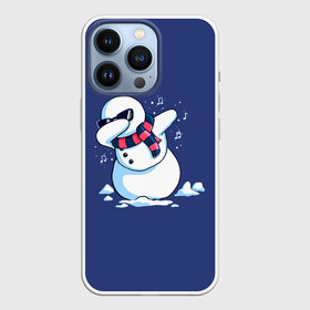 Чехол для iPhone 13 Pro с принтом Dab Snowman in a scarf в Санкт-Петербурге,  |  | 2022 | 22 | christmas | dab | dub | new | notes | scarf | snow | snowman | snowy | woman | year | баба | год | даб | новый | ноты | очки | рождество | снег | снеговик | снежная | шарф