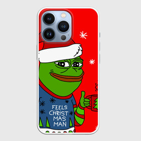 Чехол для iPhone 13 Pro с принтом Pepe New Year    Pepe the Frog в Санкт-Петербурге,  |  | Тематика изображения на принте: pepe | pepe new year | pepe the frog | лягушенок пепе | лягушка | лягушка мем | мемы | новогодние | новогодние мемы | новый год | пепе | с новым годом