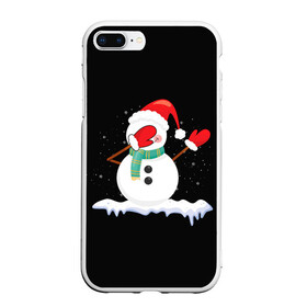 Чехол для iPhone 7Plus/8 Plus матовый с принтом Cartoon Dab Snowman в Санкт-Петербурге, Силикон | Область печати: задняя сторона чехла, без боковых панелей | 2022 | 22 | cartoon | christmas | dab | dub | mult | new | notes | scarf | snow | snowman | snowy | woman | year | баба | год | даб | мультяшный | новый | очки | рождество | снег | снеговик | снежная | шарф