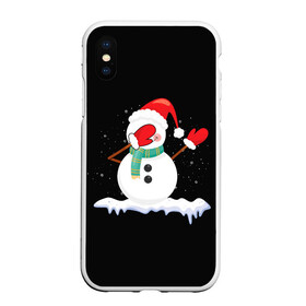 Чехол для iPhone XS Max матовый с принтом Cartoon Dab Snowman в Санкт-Петербурге, Силикон | Область печати: задняя сторона чехла, без боковых панелей | 2022 | 22 | cartoon | christmas | dab | dub | mult | new | notes | scarf | snow | snowman | snowy | woman | year | баба | год | даб | мультяшный | новый | очки | рождество | снег | снеговик | снежная | шарф