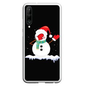 Чехол для Honor P30 с принтом Cartoon Dab Snowman в Санкт-Петербурге, Силикон | Область печати: задняя сторона чехла, без боковых панелей | Тематика изображения на принте: 2022 | 22 | cartoon | christmas | dab | dub | mult | new | notes | scarf | snow | snowman | snowy | woman | year | баба | год | даб | мультяшный | новый | очки | рождество | снег | снеговик | снежная | шарф