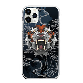 Чехол для iPhone 11 Pro матовый с принтом Рычащий Тигр в японском стиле в Санкт-Петербурге, Силикон |  | волны | символ года | тигр | хищник | япония