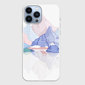 Чехол для iPhone 13 Pro Max с принтом Разноцветные пастельные оттенки гор в отражении воды в Санкт-Петербурге,  |  | весенный | гора | горный | горный пейзаж | горы | горы в отражении воды | для путешествеников | для тр | для туристов | летний | любителям гор | люблю горы | нежные цвета | нежные цвета гор