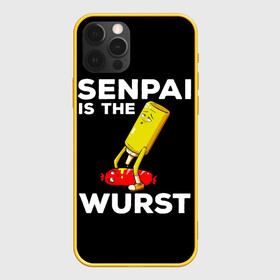 Чехол для iPhone 12 Pro с принтом SENPAI IS THE WURST сосиска и горчичка в Санкт-Петербурге, силикон | область печати: задняя сторона чехла, без боковых панелей | ahegao | anime | kawai | kowai | manga | oppai | otaku | sempai | senpai | sugoi | waifu | yandere | аниме | ахегао | вайфу | ковай | манга | отаку | семпай | сенпай | тренд