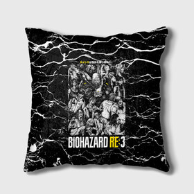 Подушка 3D с принтом Biohazard RE3 в Санкт-Петербурге, наволочка – 100% полиэстер, наполнитель – холлофайбер (легкий наполнитель, не вызывает аллергию). | состоит из подушки и наволочки. Наволочка на молнии, легко снимается для стирки | game | games | re | resident evil | игра | игры | обитель зла | резедент эвил | реседент ивел