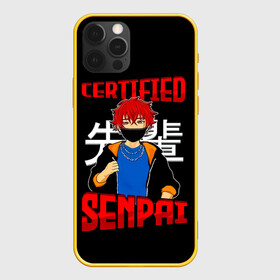 Чехол для iPhone 12 Pro с принтом CERTIFIED SENPAI в Санкт-Петербурге, силикон | область печати: задняя сторона чехла, без боковых панелей | ahegao | anime | kawai | kowai | manga | oppai | otaku | sempai | senpai | sugoi | waifu | yandere | аниме | ахегао | вайфу | ковай | манга | отаку | семпай | сенпай | тренд