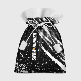 Подарочный 3D мешок с принтом SnowRunner Logo в Санкт-Петербурге, 100% полиэстер | Размер: 29*39 см | race | snowrunner | гонки | гонки по бездорожью | гоночные игры | зимние гонки | снежные гонки | снежный бегун | сноу раннер | сноураннер