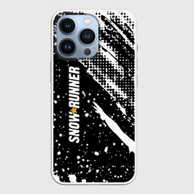 Чехол для iPhone 13 Pro с принтом SnowRunner Logo в Санкт-Петербурге,  |  | race | snowrunner | гонки | гонки по бездорожью | гоночные игры | зимние гонки | снежные гонки | снежный бегун | сноу раннер | сноураннер