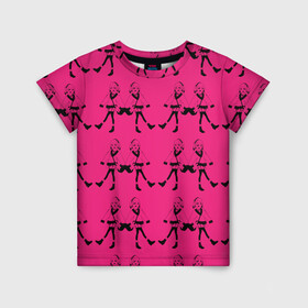 Детская футболка 3D с принтом Просто девочки в Санкт-Петербурге, 100% гипоаллергенный полиэфир | прямой крой, круглый вырез горловины, длина до линии бедер, чуть спущенное плечо, ткань немного тянется | аниме | девочка | девушкам | люди | розовый