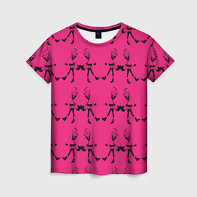 Женская футболка 3D с принтом Просто девочки в Санкт-Петербурге, 100% полиэфир ( синтетическое хлопкоподобное полотно) | прямой крой, круглый вырез горловины, длина до линии бедер | аниме | девочка | девушкам | люди | розовый