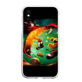 Чехол для iPhone XS Max матовый с принтом Rayman Legend в Санкт-Петербурге, Силикон | Область печати: задняя сторона чехла, без боковых панелей | аркада | дракон | игра | кулак | рейман