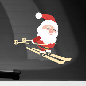 Наклейка на автомобиль с принтом Дед Мороз на лыжах в Санкт-Петербурге, ПВХ |  | 2022 | christmas | claus | new year | santa | snow | tiger | winter | год тигра | дед мороз | елка | зима | лыжи | лыжник | мороз | новый год | олень | подарок | праздник | рождество | санта клаус | снег | снеговик | снегурочка