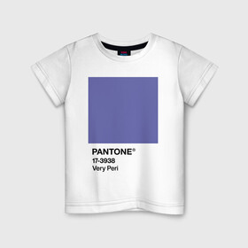 Детская футболка хлопок с принтом Цвет Pantone 2022 года - Very Peri в Санкт-Петербурге, 100% хлопок | круглый вырез горловины, полуприлегающий силуэт, длина до линии бедер | pantone | very peri | violet | графический дизайн | дизайн | дизайнерский мем | дизигн | дизигнер | мем | пантон | сиреневый | фиолетовый | цвет 2022 года | цвет года | цвет пантон