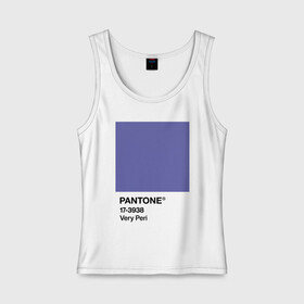 Женская майка хлопок с принтом Цвет Pantone 2022 года - Very Peri в Санкт-Петербурге, 95% хлопок, 5% эластан |  | pantone | very peri | violet | графический дизайн | дизайн | дизайнерский мем | дизигн | дизигнер | мем | пантон | сиреневый | фиолетовый | цвет 2022 года | цвет года | цвет пантон