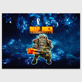 Поздравительная открытка с принтом Deep Rock Galactic / Gunner в Санкт-Петербурге, 100% бумага | плотность бумаги 280 г/м2, матовая, на обратной стороне линовка и место для марки
 | deep rock galactic | drg | dwarf | gnome | gunner | гном | дип рок галактик | добыча минералов | космические шахтеры | стрелок