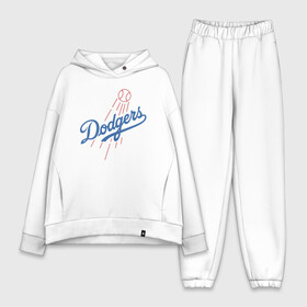 Женский костюм хлопок Oversize с принтом Los Angeles Dodgers baseball в Санкт-Петербурге,  |  | baseball | dodgers | los angeles | team | бейсбол | лосанжелес | сша